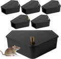 Rat Station Box with Keys 6 Pack - Corner Rodent Stations for Home