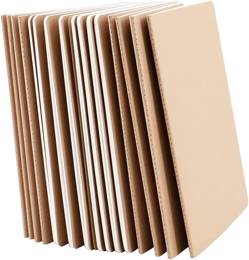Travel-Ready Notebook Set with Thick Paper, A5 Size - 16 Pack