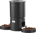 Dual Automatic Cat Feeder for 2 Cats - 6 Meals/Day, Portion Control
