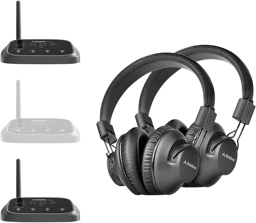 Avantree Shift Wireless TV Headphones Pack for Multiple TVs