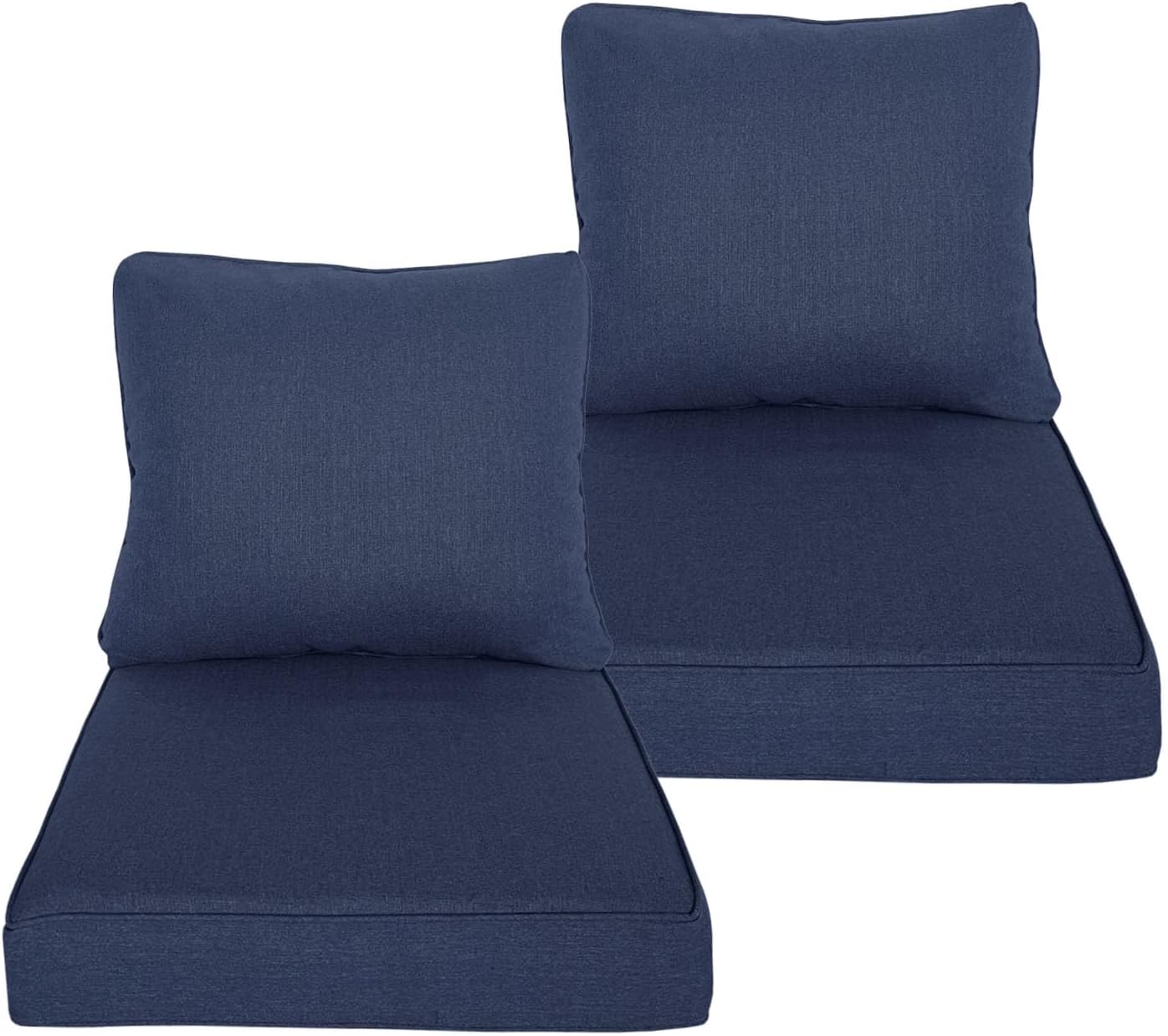 24x24 inch Outdoor Deep Seat Cushions Set of 2 for Comfort