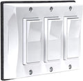 3-Gang Weatherproof Decorator Switch Cover - Outdoor Rocker Protection