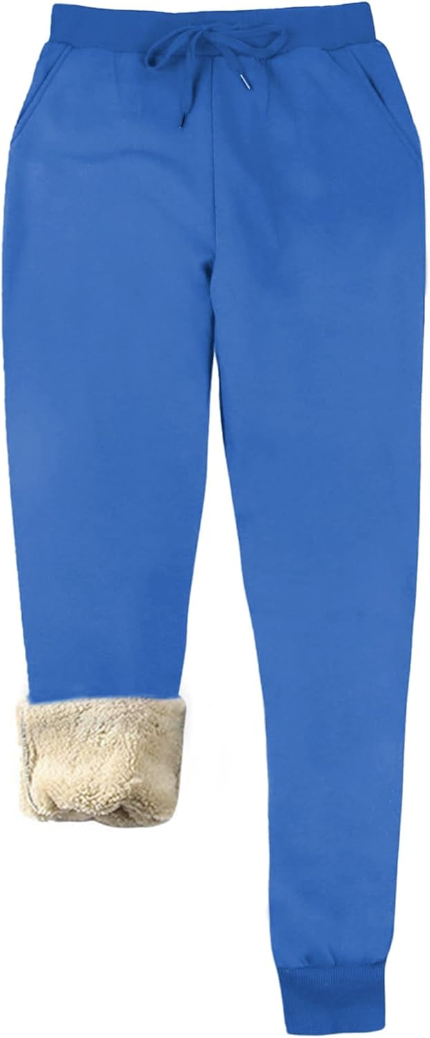 Yeokou Women's Warm Sherpa Lined Athletic Sweatpants Jogger Fleece