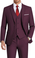 WEEN CHARM Men's 3-Piece Slim Fit Suit Set - Tailored (Style BVNC)