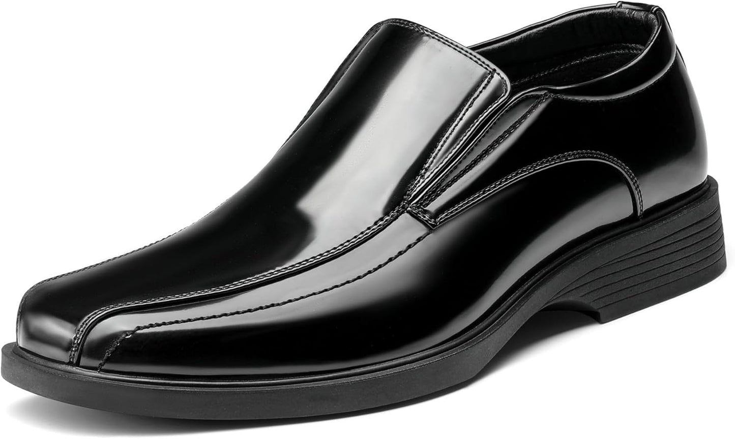 Bruno Marc Men's Square Toe Dress Loafers for Comfort and Style