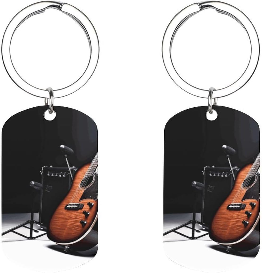 Personalized Guitar Keychain with Picture - Premium & Stylish!