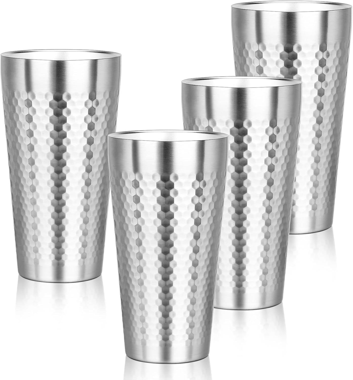 19 oz Insulated Tumbler Set of 4 - Unbreakable Metal Cups