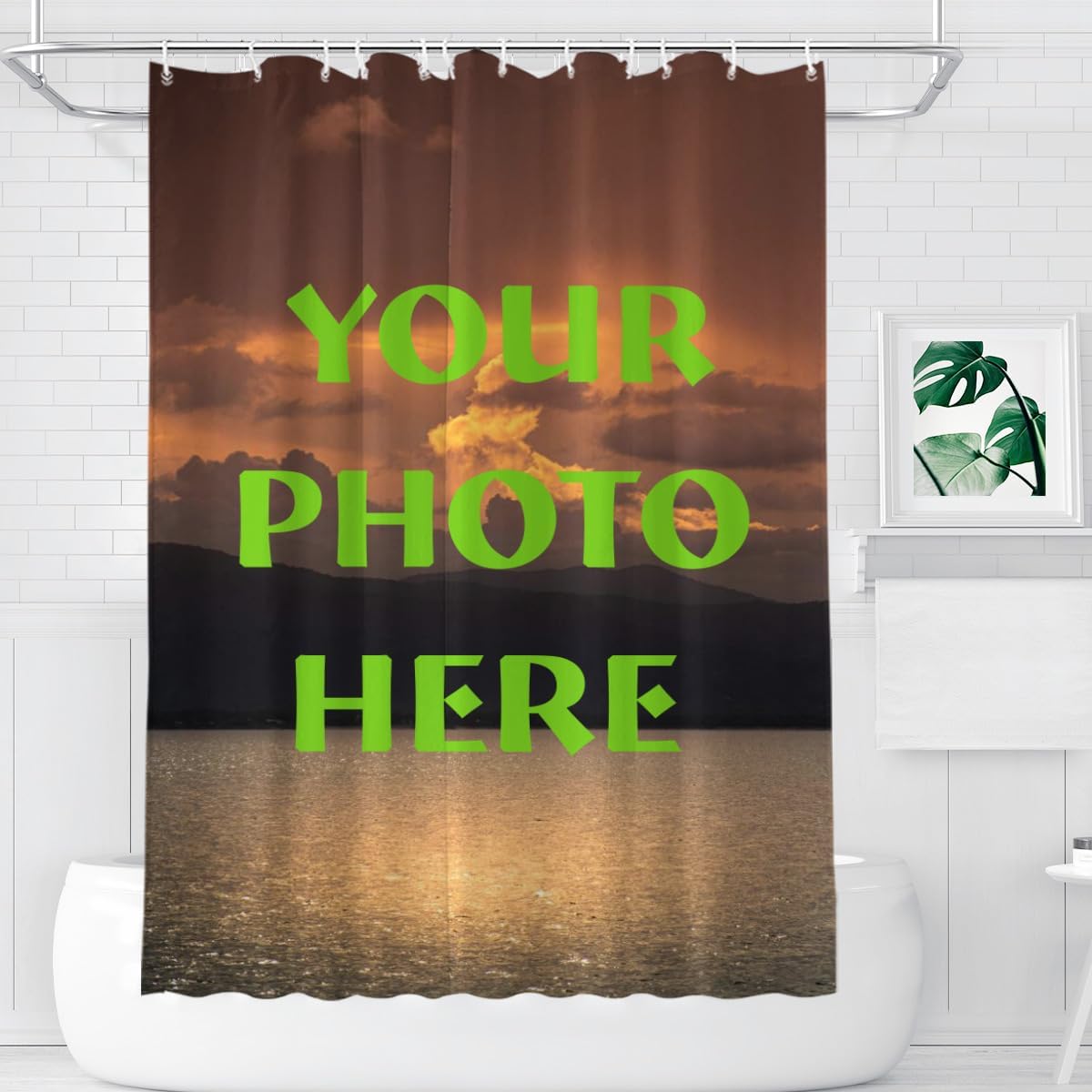 Custom Photo Waterproof Shower Curtain - Personalized Gift 48x84