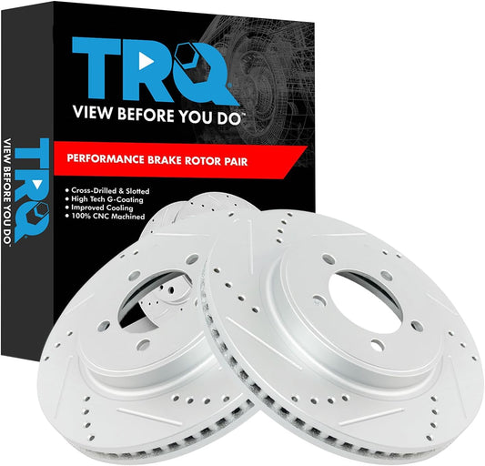 TRQ Front Performance Brake Rotors Set for Ford Explorer 2006-2010