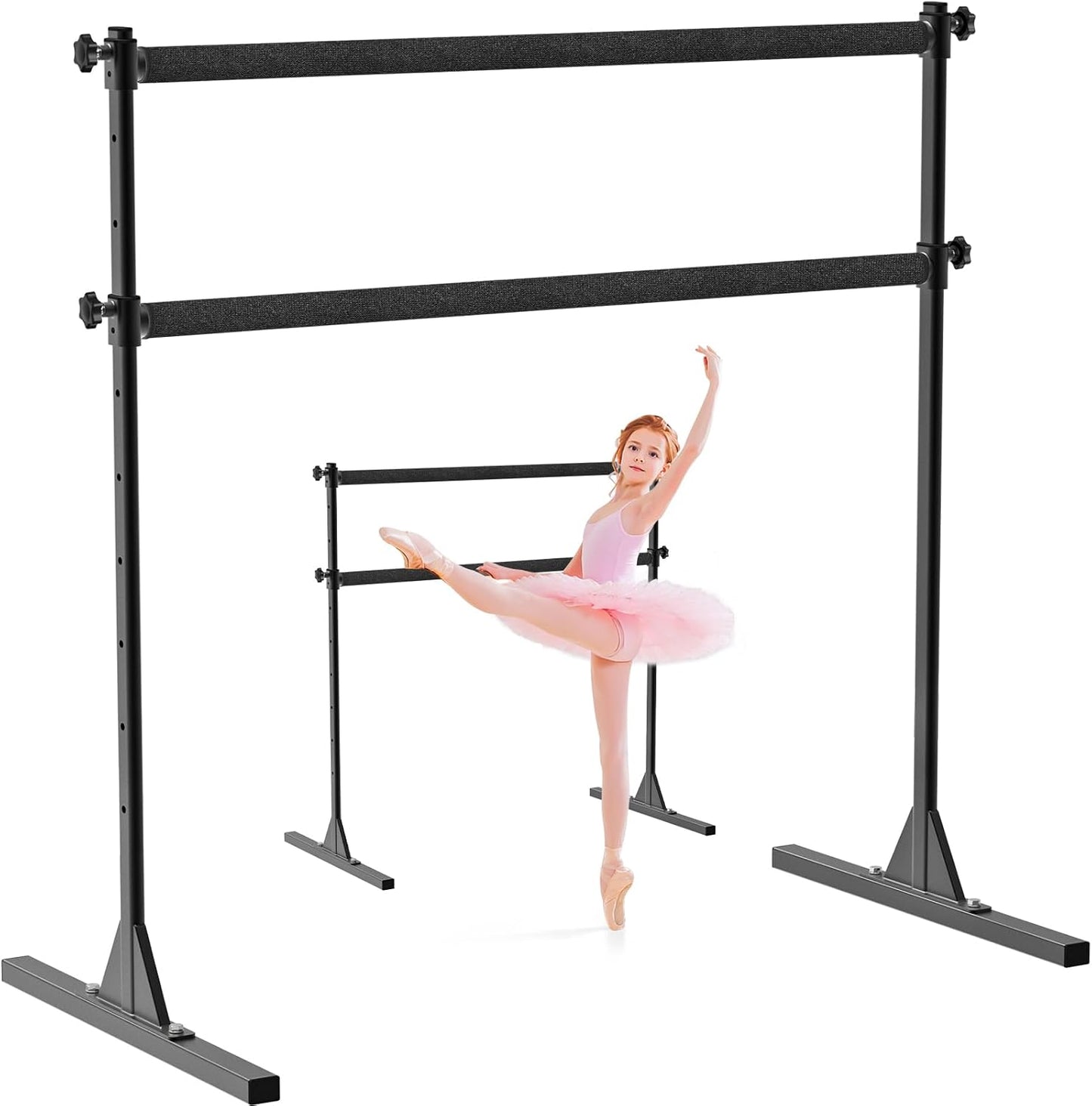 Height Adjustable Ballet Barre for Dance and Stretching Support