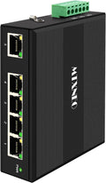 Mini Industrial 5 Ports Full Gigabit Switch - Hardened DIN Rail