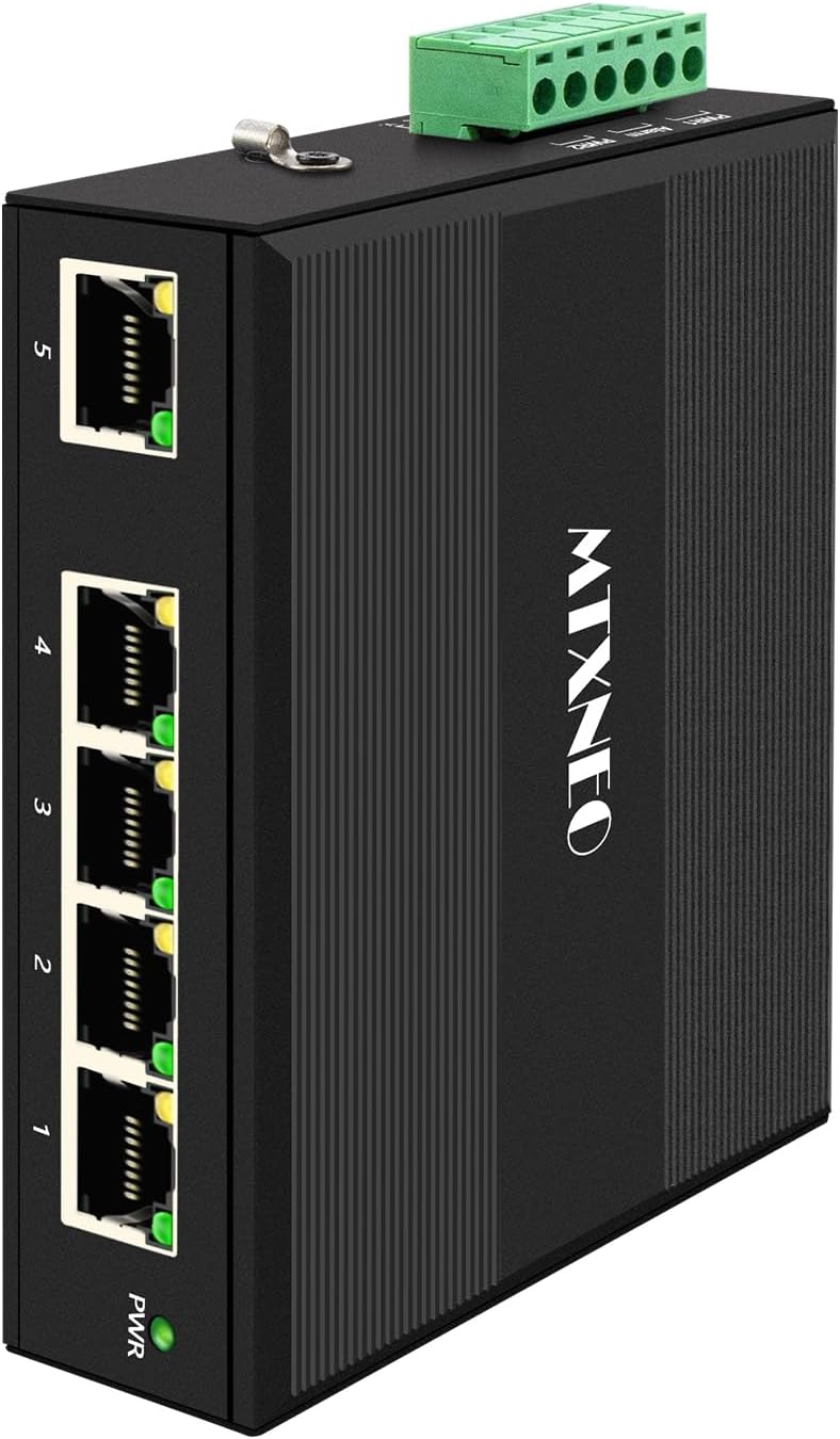 Mini Industrial 5 Port Gigabit Ethernet Switch for Harsh Conditions