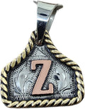 Custom Handmade Cow Tag Western Necklace with Copper Initial one