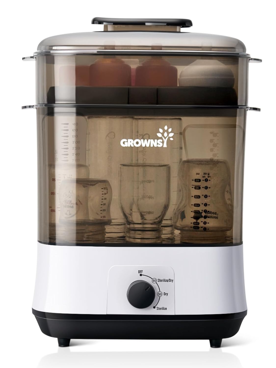 GROWNSY Adjustable 4 in 1 Large Bottle Sterilizer and Dryer