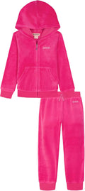 Juicy Couture baby-girls 2 Pc Velour Pant Set - Hooded Velour Outfit
