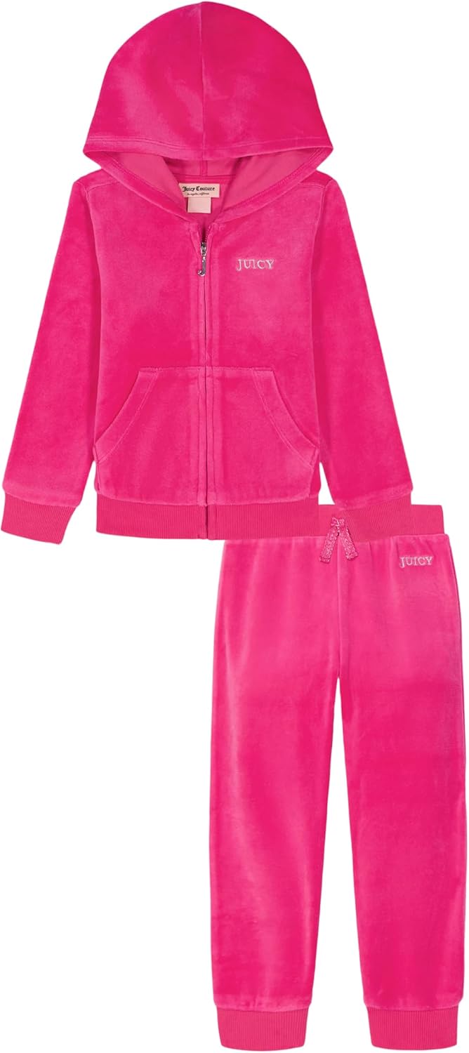 Juicy Couture Baby-Girls 2 Pc Velour Pant Set for Stylish Kids