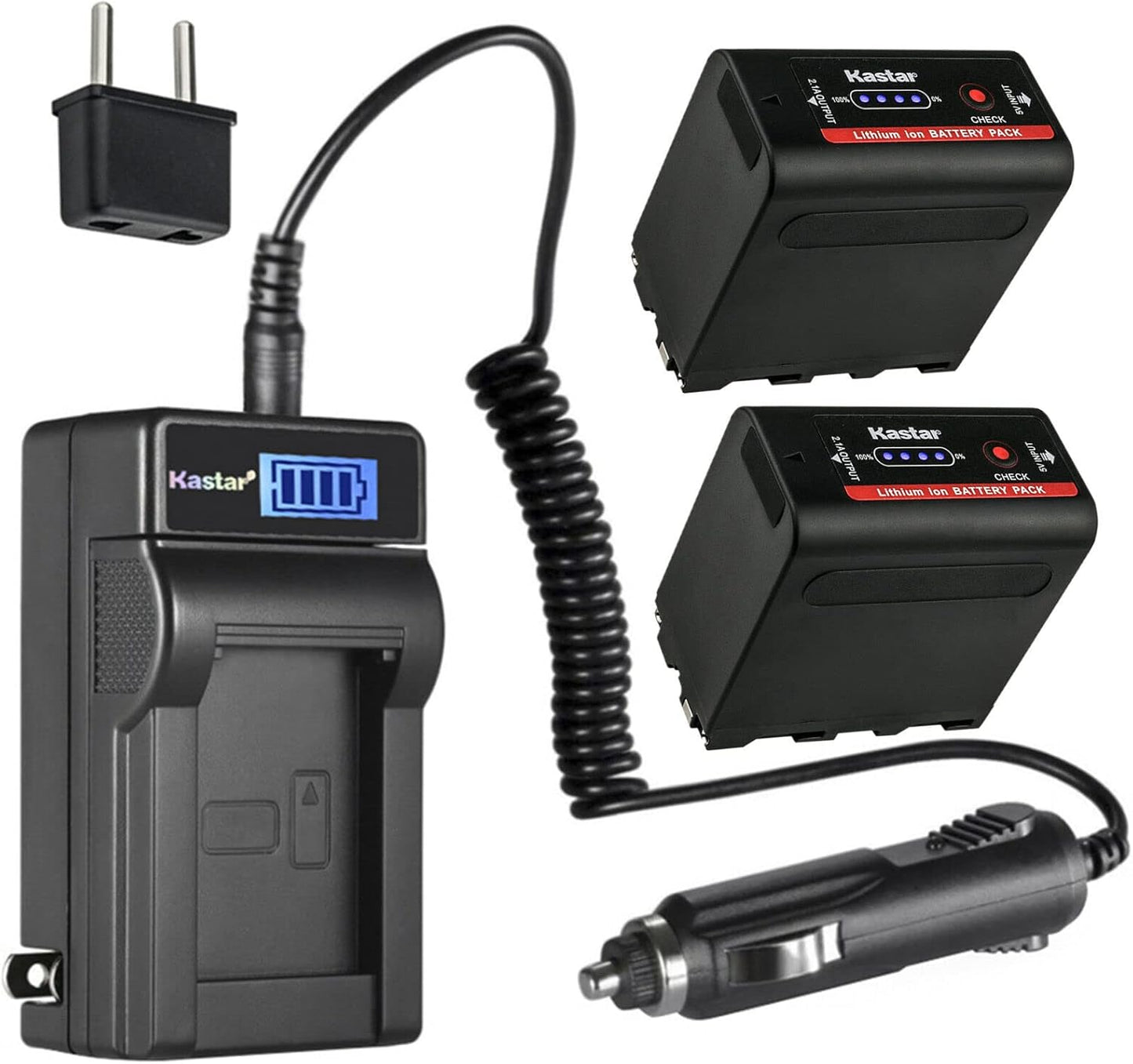 Kastar NP-F980EXP Battery and Charger for LED Video Lights