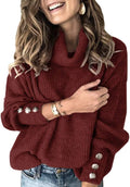 Women's Oversized Turtleneck Chunky Pullover Sweater - Cozy Winter dry