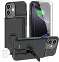BOPPS Battery Case for iPhone 16 Plus with Invisible Stand - Powerful