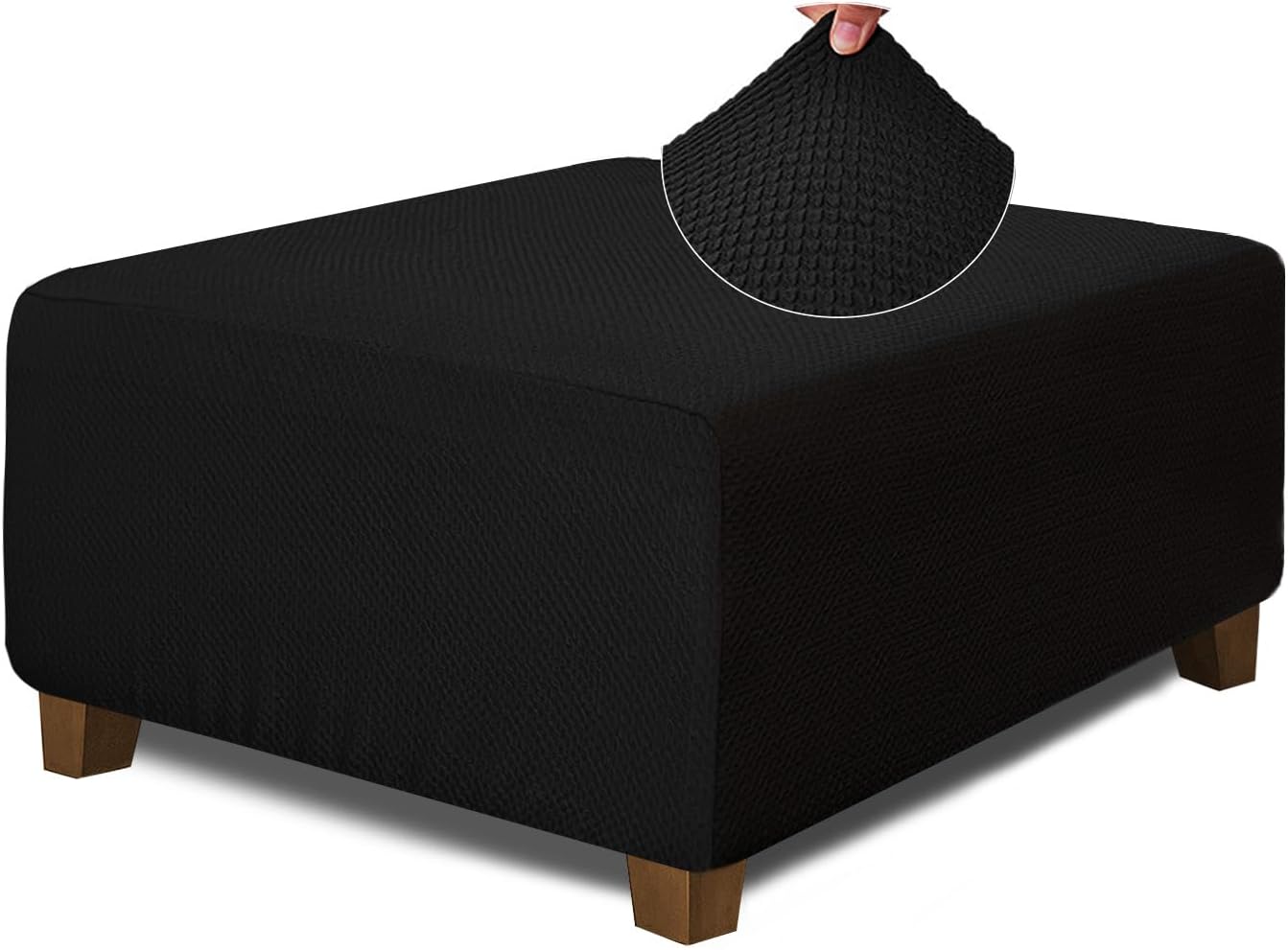 NeColorLife Square Ottoman Cover for Oversized Furniture Protection