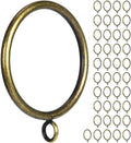 Antique Brass Curtain Rings: Easy Fit, 2.0 Diameter, 42PCS