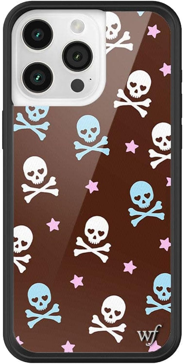Wildflower Cross Bones Case for iPhone 15 Pro Max - Trendy Design