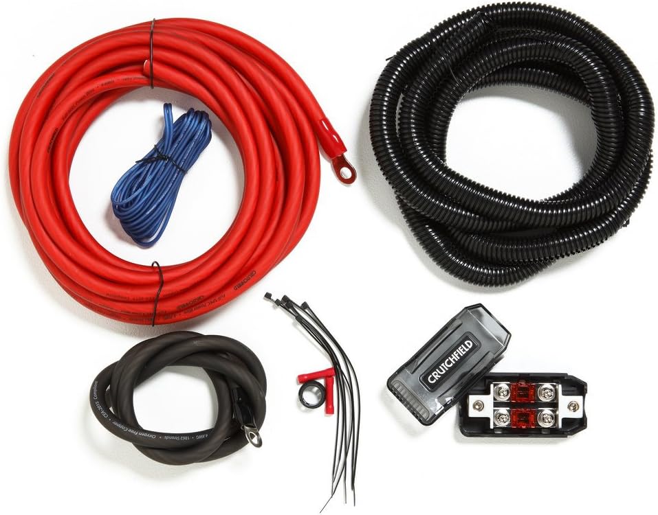 Crutchfield Amp Wiring Kit 4 Gauge for Maximum Power Ratings