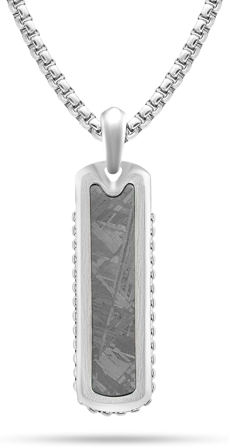 RTZN Meteorite Necklace for Men - Premium Dog Tag Pendant
