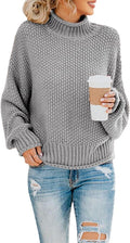 Turtleneck Oversized Sweater Women - Cozy Chunky Knit Pullover Jewelry