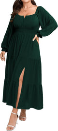 SCOMCHIC Plus Size Formal Dress - Flowy A Line Maxi for Wedding Guests