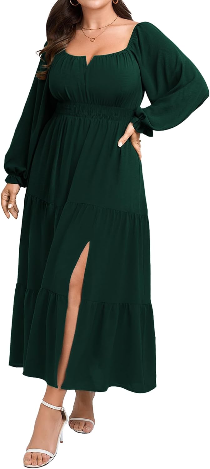 SCOMCHIC Plus Size Formal Dress for Wedding Guests and Parties