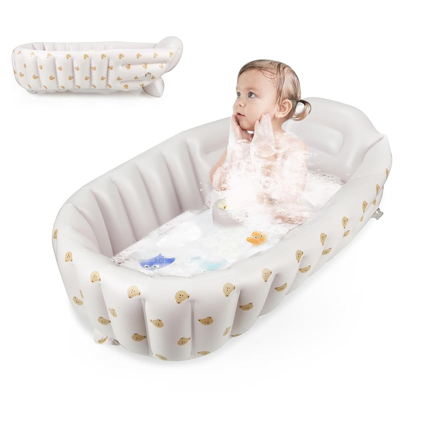 PandaEar Toddler Travel Bathtub - Portable & Non-Slip!