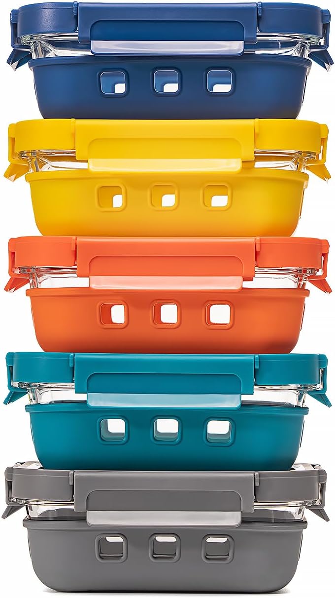 Glass Food Storage Containers Set for Eco-Friendly Meal Prep