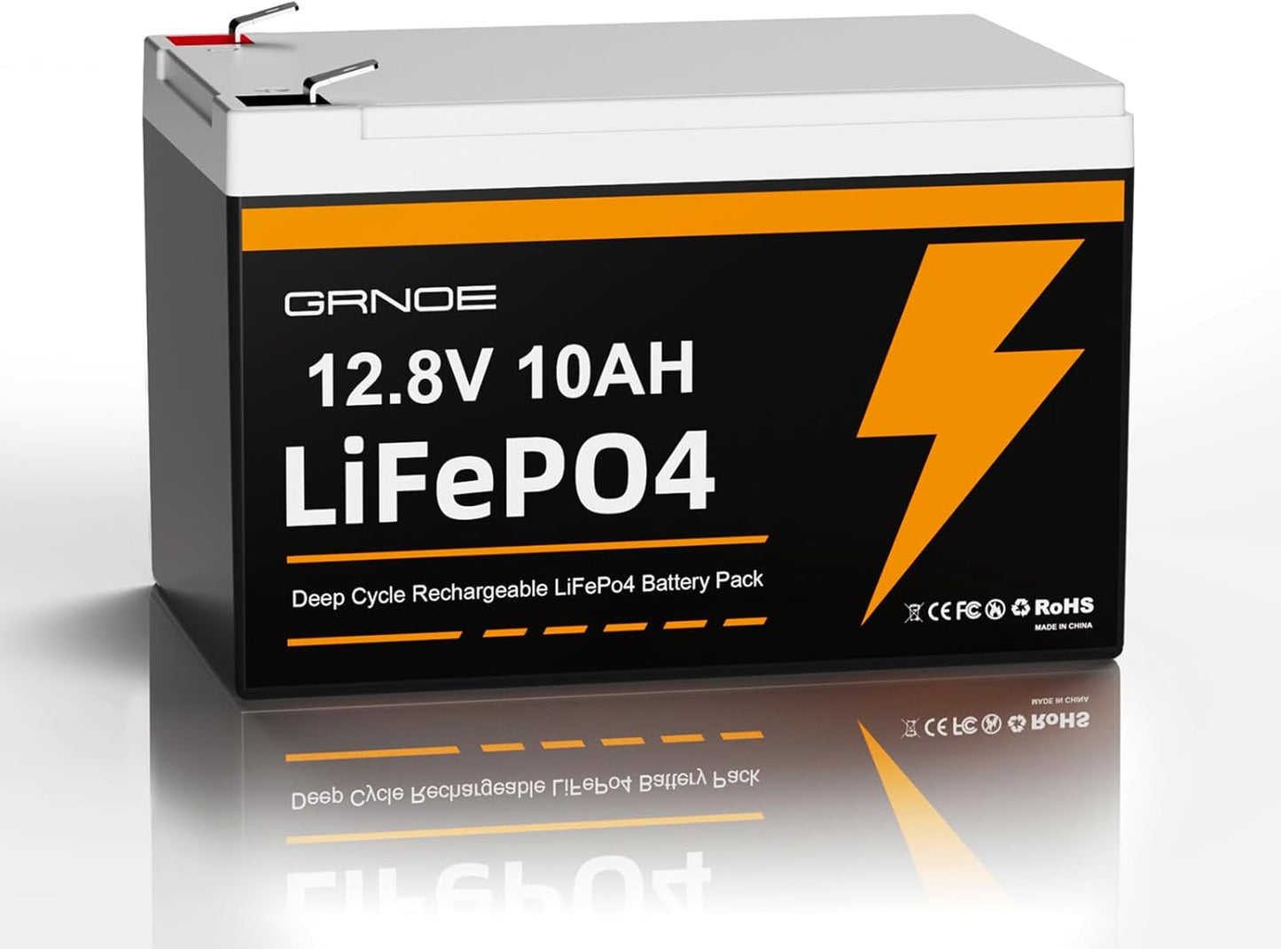 Long-lasting 12V 10Ah LiFePO4 Battery by GRNOE