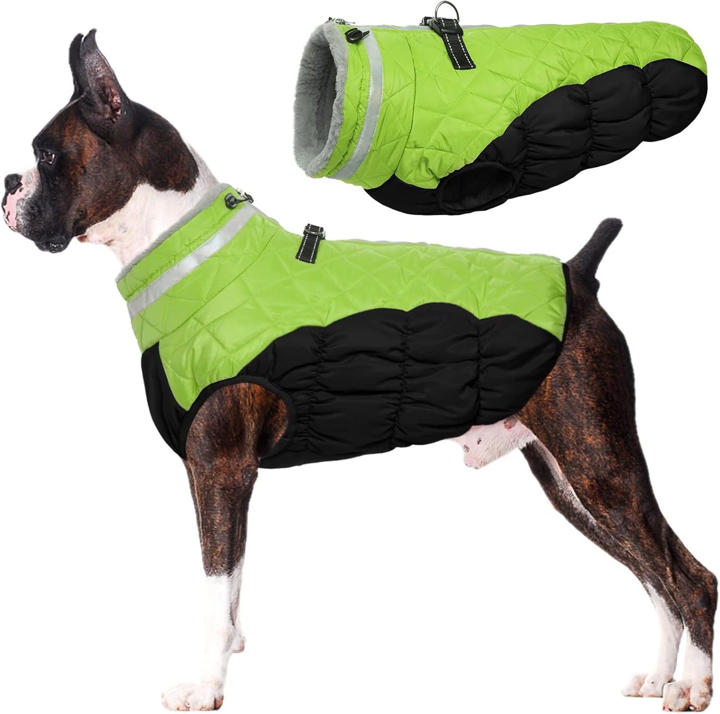 Lelepet Dog Coat Warm Waterproof Jacket for Large Dogs