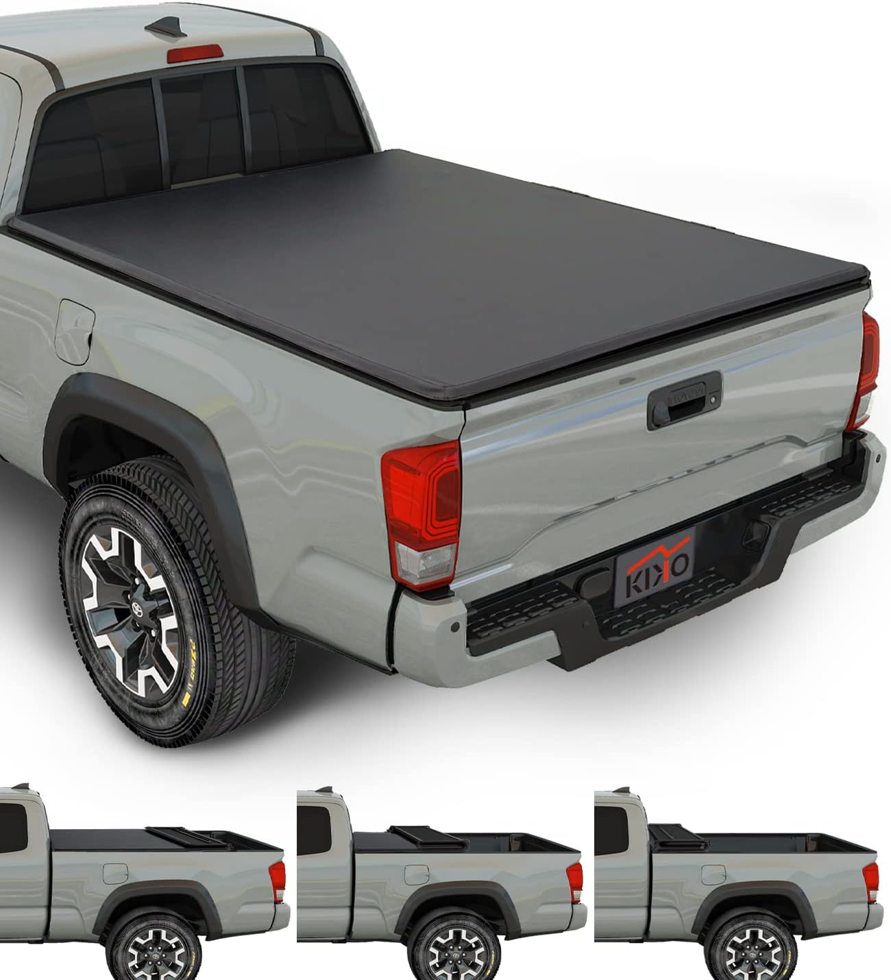Kikito Vinyl Soft Quad-Fold Tonneau Cover for Tacoma 6ft Bed