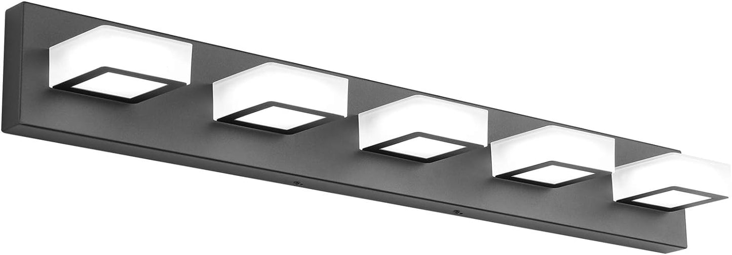 Modern Black Vanity Lights for Bathroom by Ralbay - 5 Lights