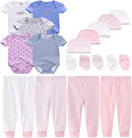Kiddiezoom Baby Layette Essentials 19-Piece Set - Soft, Mixable Pieces