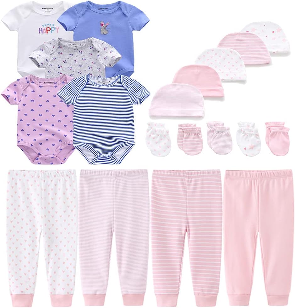 Kiddiezoom Unisex Baby Layette Essentials Giftset for Newborns