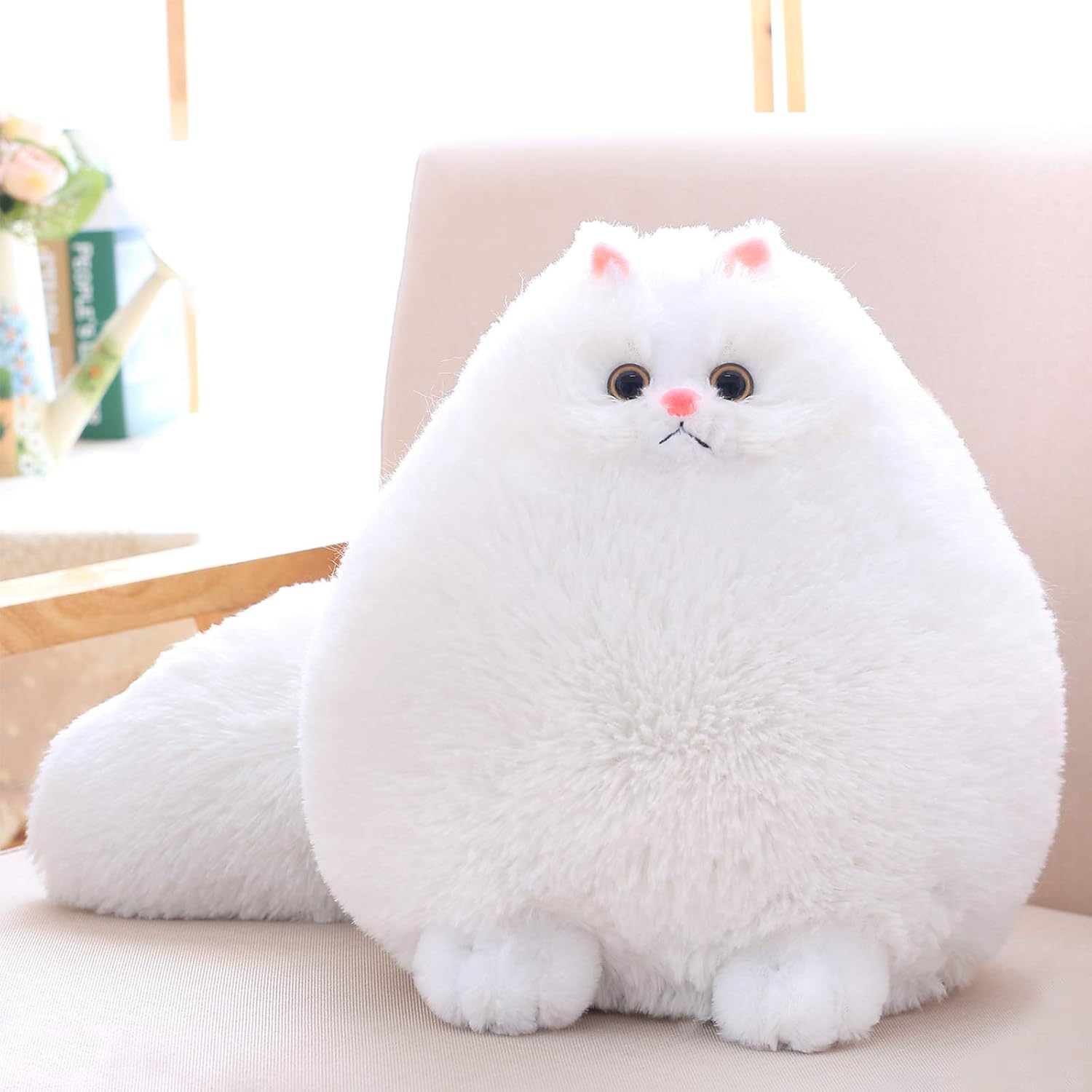White Plush Cat Toy: Perfect Birthday Gift!