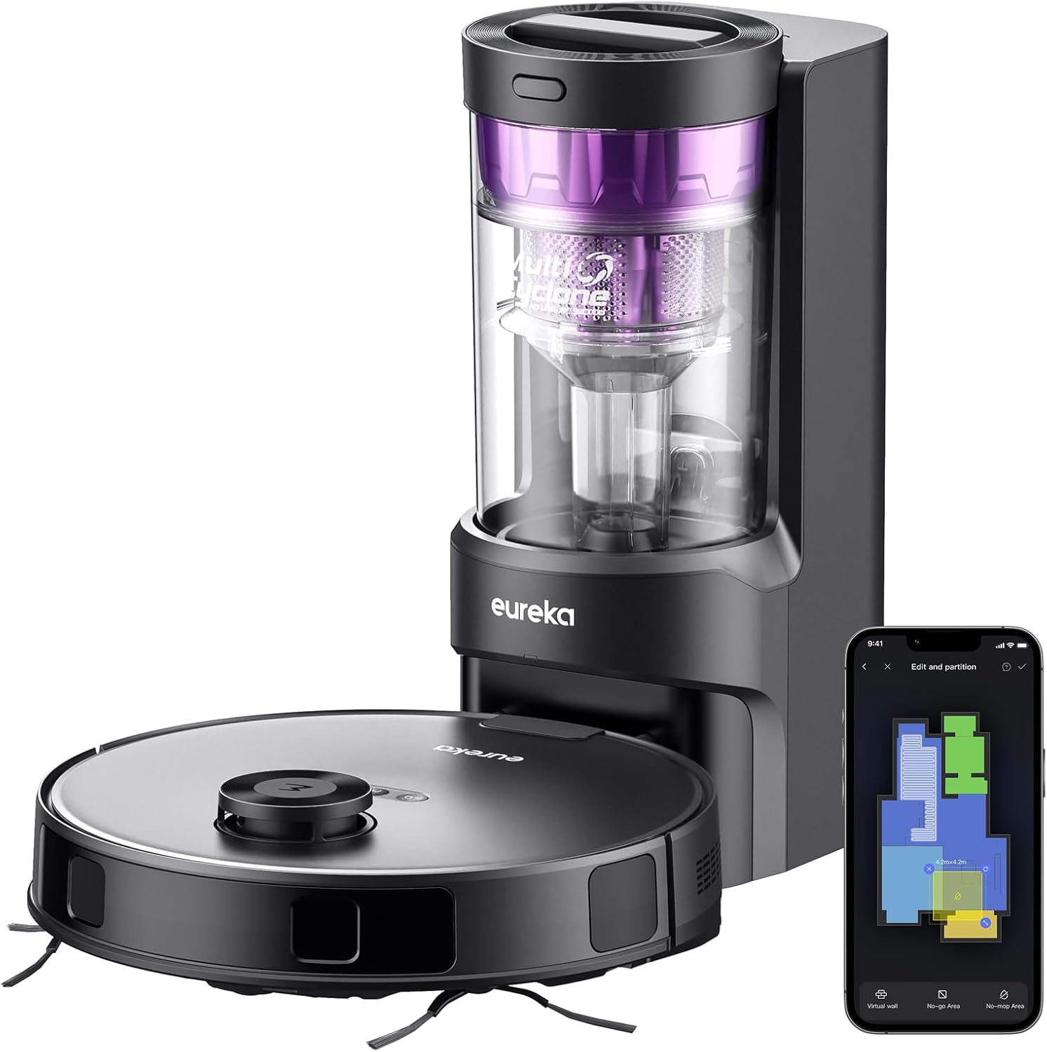 Ultimate Clean: Eureka E10s RoboVac&Mop, LiDAR Nav, Bagless Self-Empty