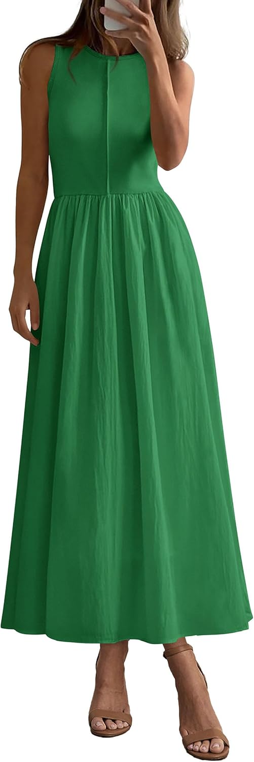 PRETTYGARDEN Maxi Dresses for Women 2025 Summer Casual Style