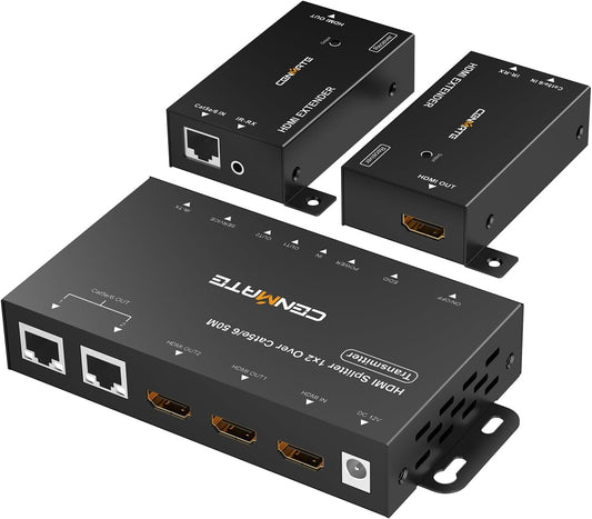 1x2 HDMI Extender Splitter for 1080P@60Hz Over Ethernet