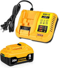 8000mAh 20V Li-Ion Replacement for Dewalt 20V Max Battery - Longer Run