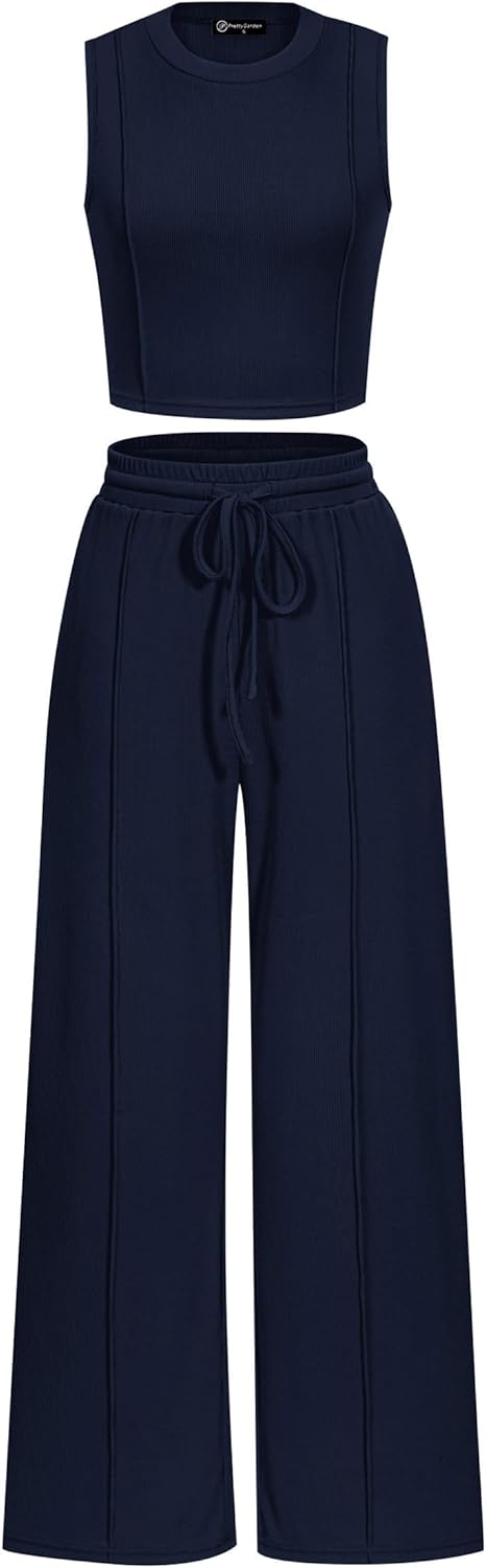 PRETTYGARDEN Women's Summer 2 Piece Loungewear Set for Comfort