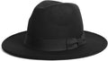Zylioo Felt Fedora Hat for Men Women - Wide Brim, Multi Size Fit