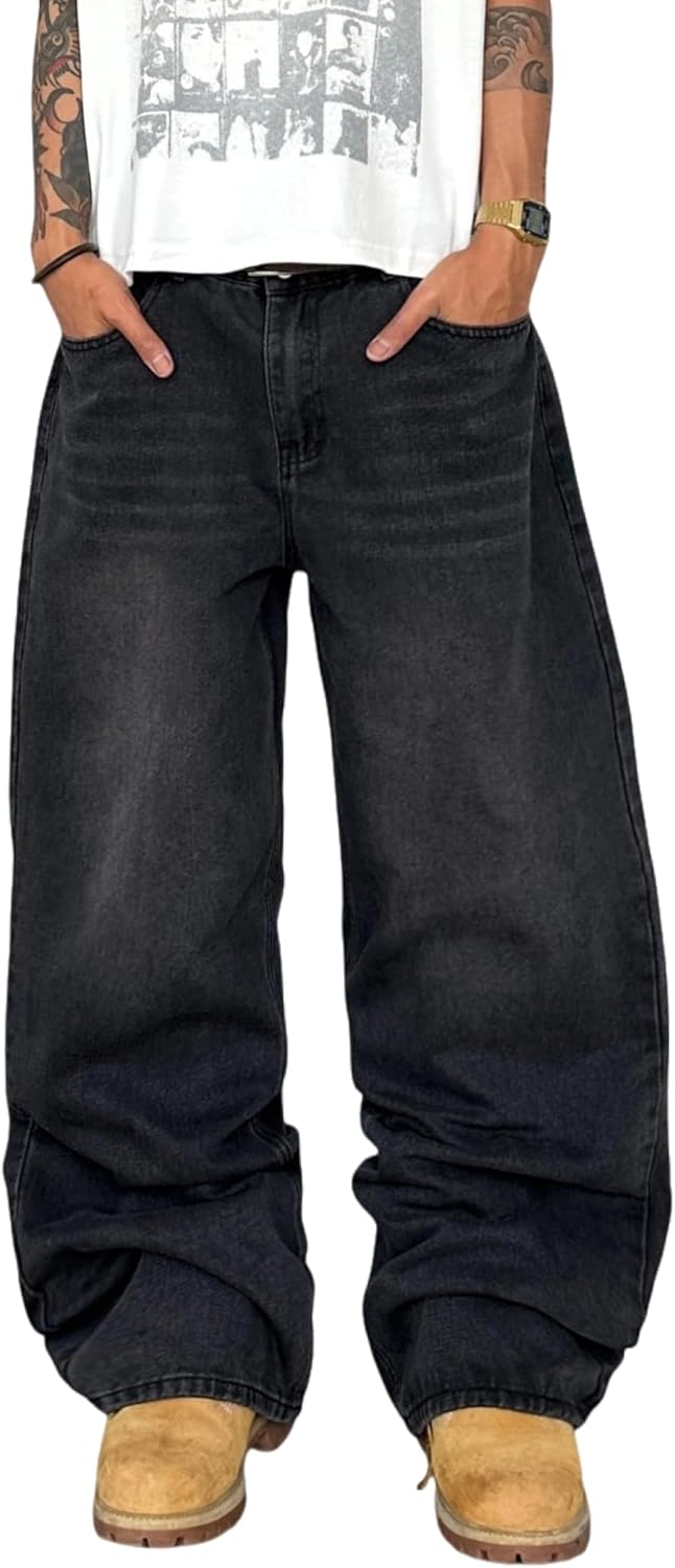 Mens Wide Leg Jeans Super Baggy Pants for Ultimate Comfort