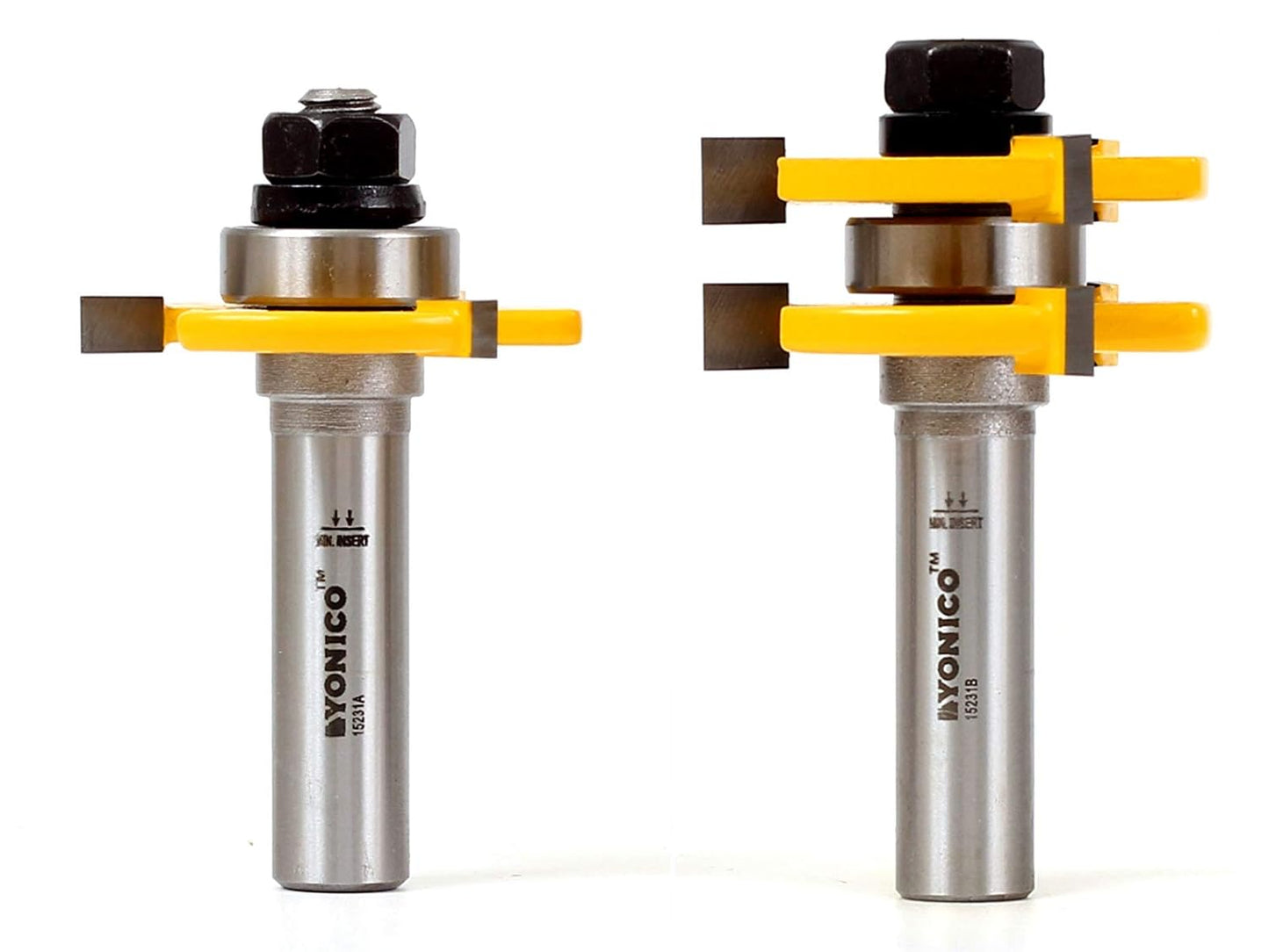 YONICO Router Bits Tongue & Groove Set for Plywood Panels