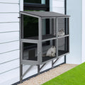 beeNbkks 2 Tiers Bug Proof Cat Catio - Window Cat House for Indoor