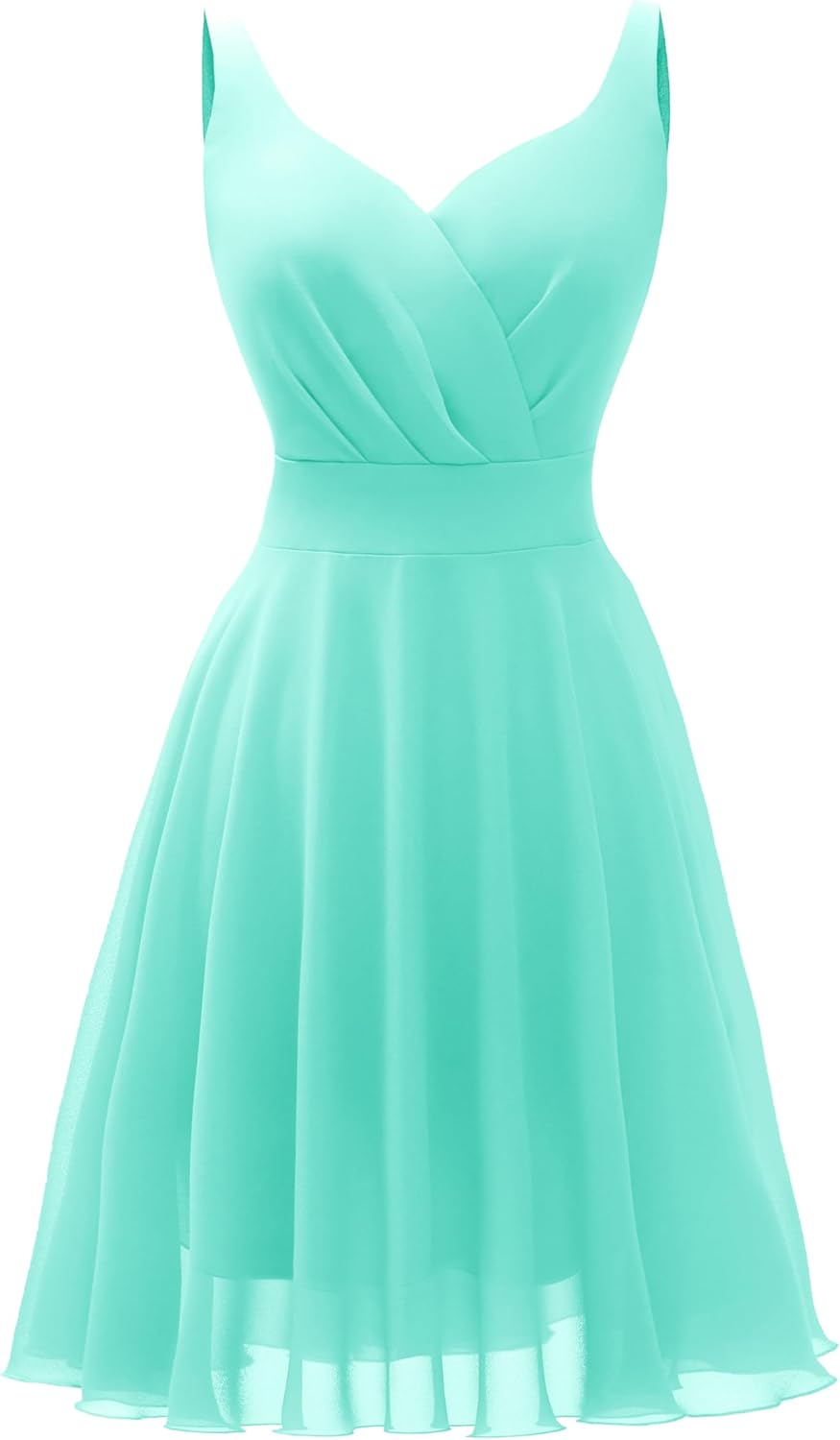 Dressever Summer Cocktail Dress with V-Neck Spaghetti Straps